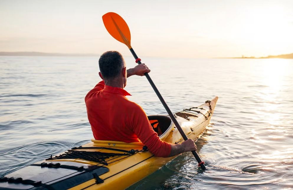 man on kayak
